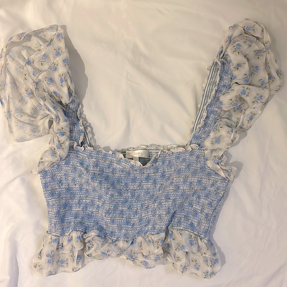 LOVESHACKFANCY Wrennly smocked top!
